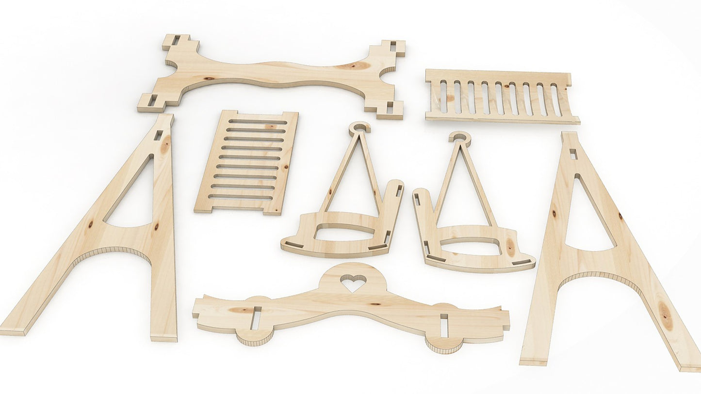 Balançoire en bois pour enfants – أرجوحة أطفال خشبية