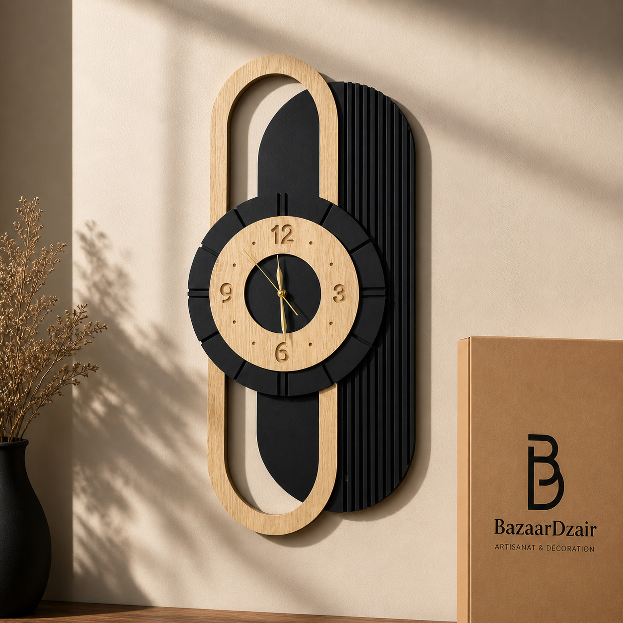 Horloge Murale 75×35 – Qualité Premium 💯