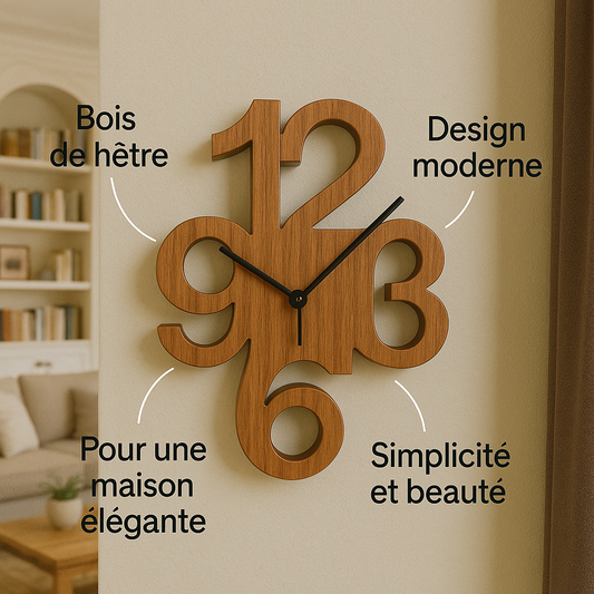 ساعة جدارية فخمة - en bois hêtre