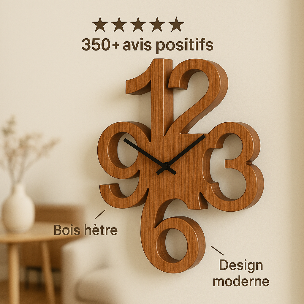 ساعة جدارية فخمة - en bois hêtre