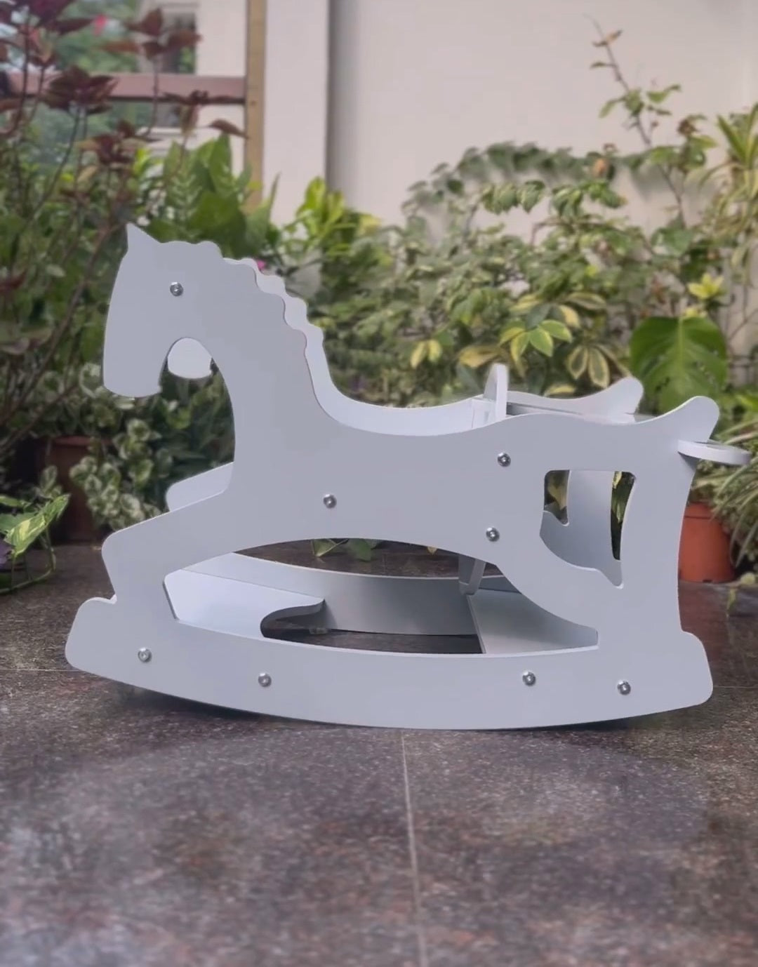 🐴 Cheval à bascule 3 en 1 خشبي للأطفال