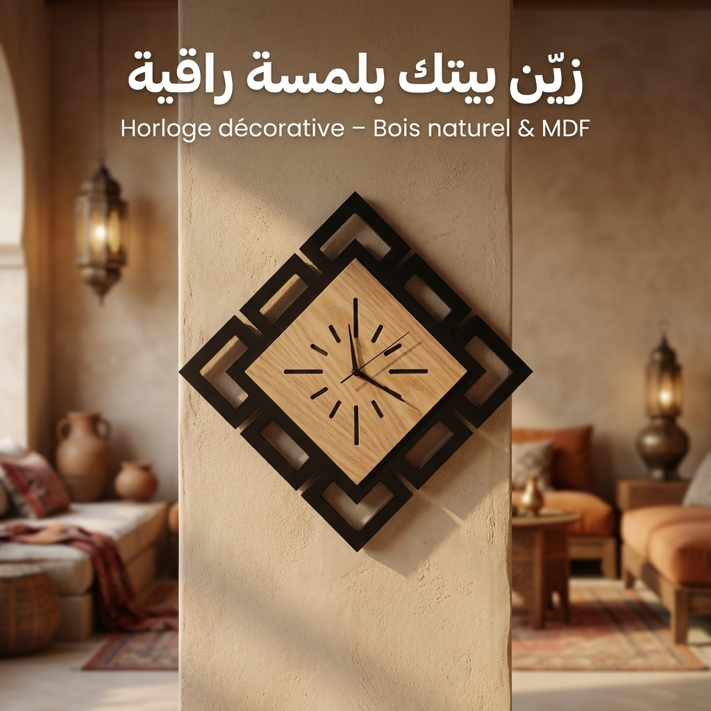 🕰️ ساعة حائط عصرية لدارك