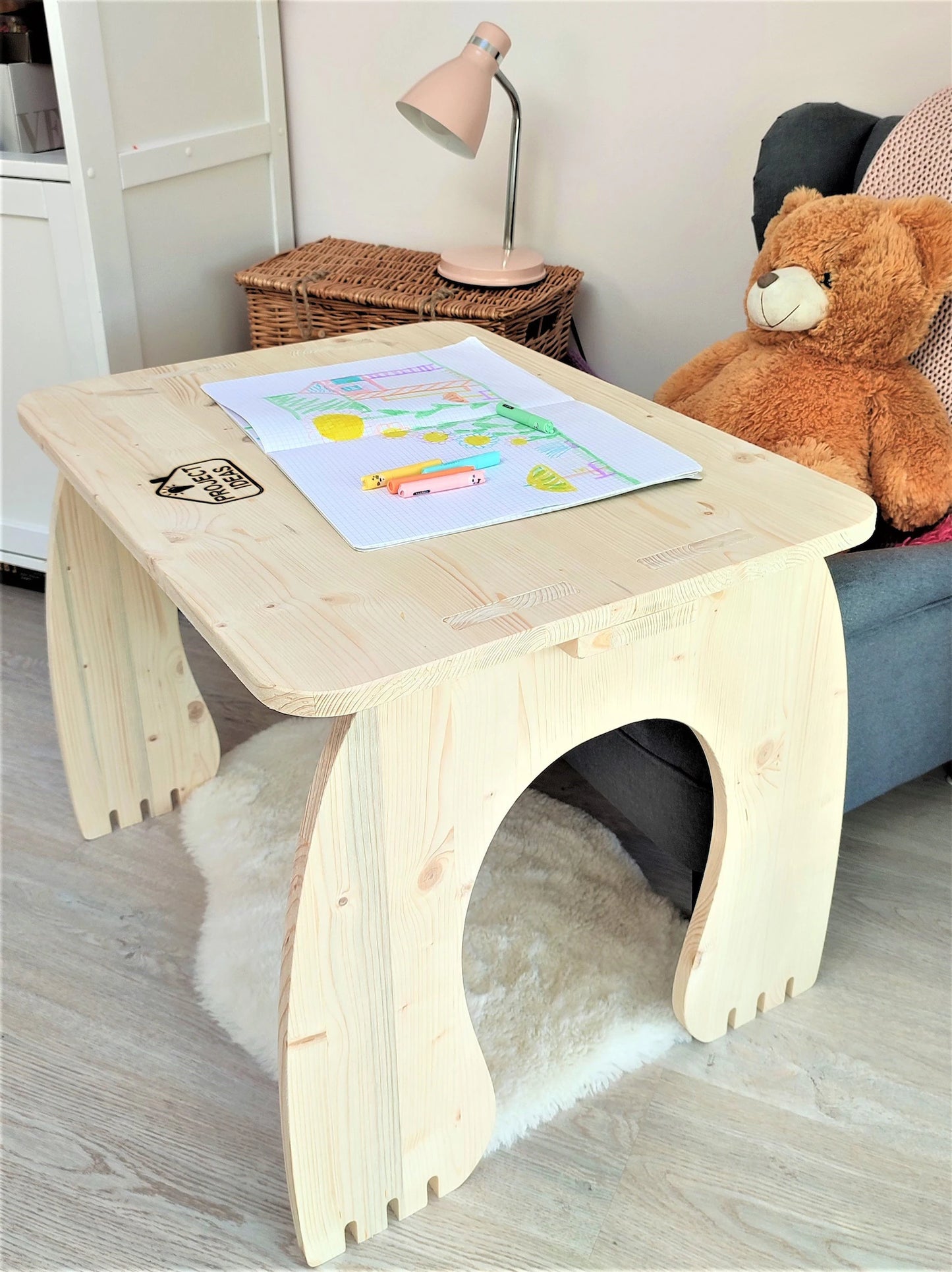 طاولة وكرسي خشبي للأطفال Démontable