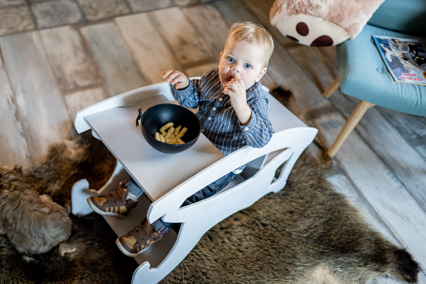 🐴 Cheval à bascule 3 en 1 خشبي للأطفال